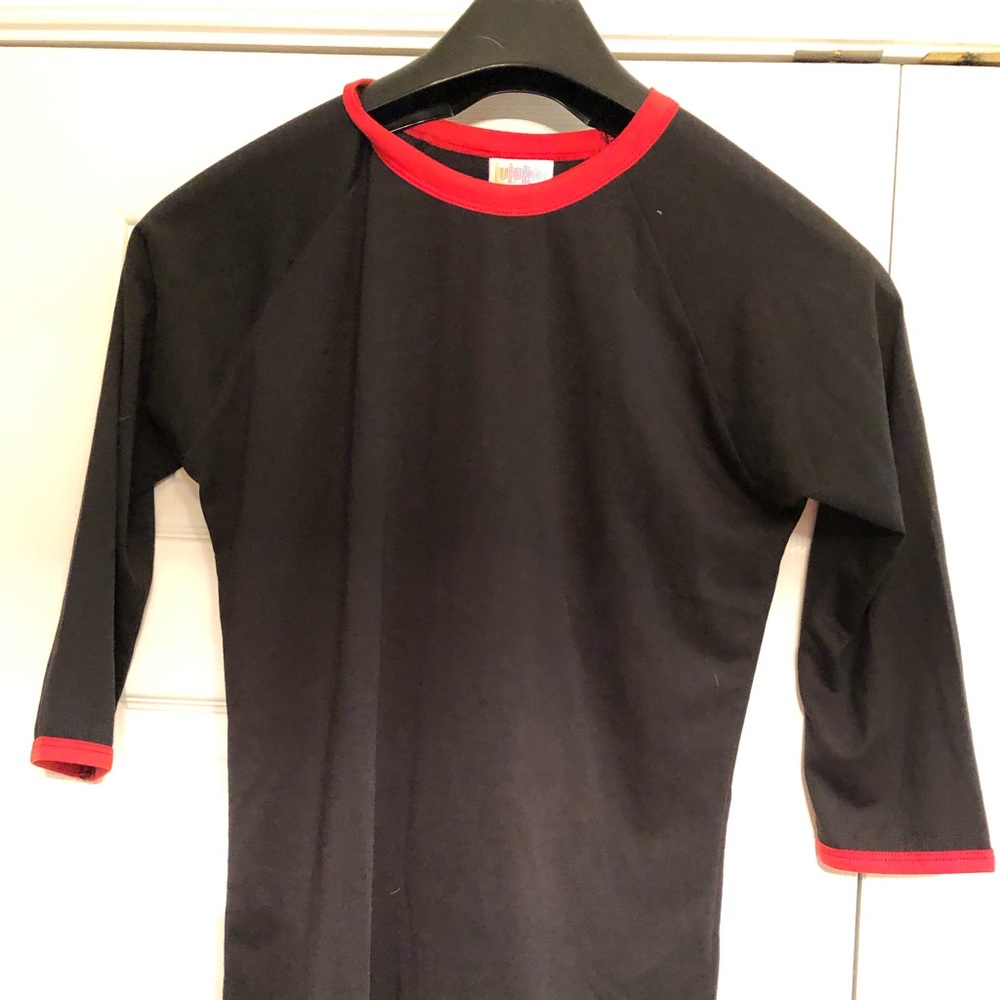 Lularoe Randy xs Black with red NWOT
